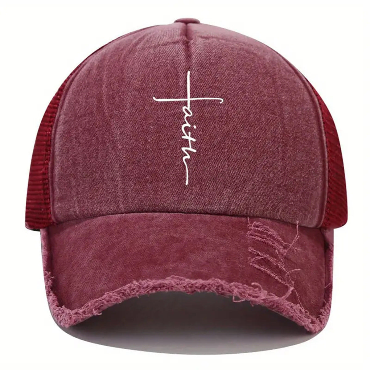 Wholesale Printed Faith Torn Baseball Cap